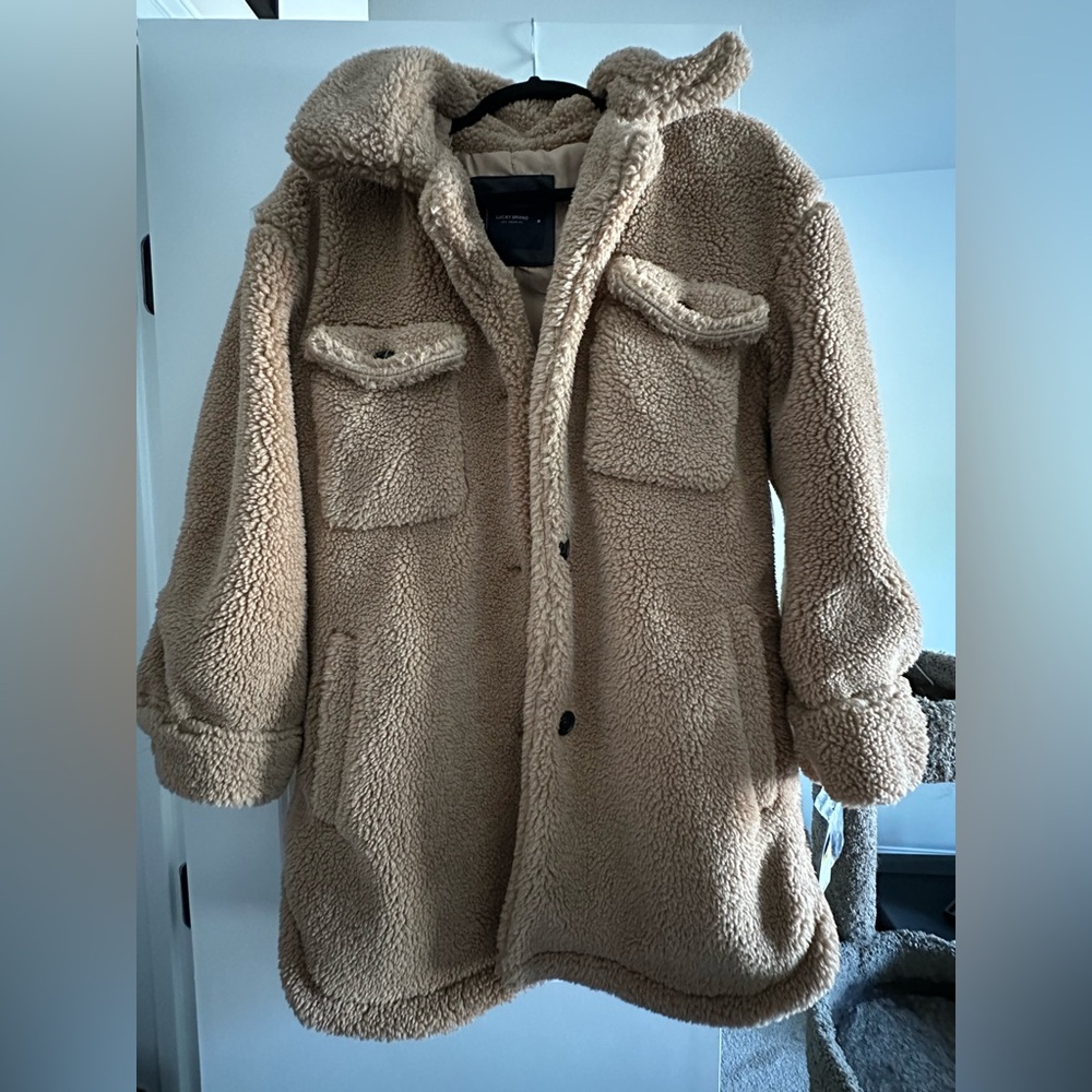 Lucky brand brown Sherpa coat